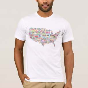 Camiseta Mapa da cidade dos Estados Unidos