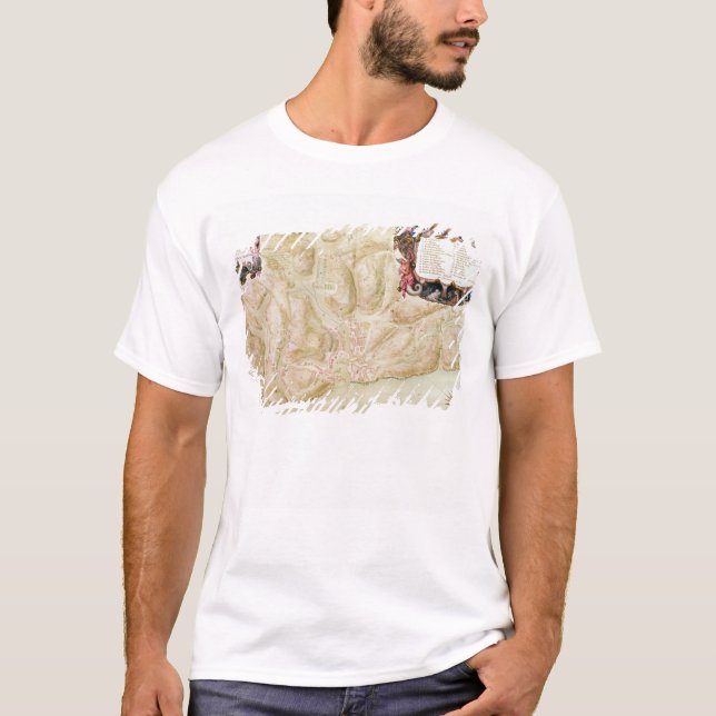 Camiseta Mapa da cidade e da citadela de Bellisle (Frente)