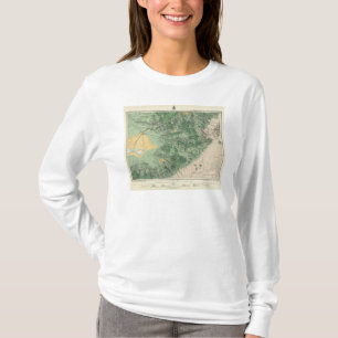 Camiseta Mapa da classificação de terra de Califórnia do