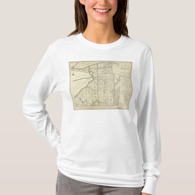 Camiseta Mapa da compra ou do Geneseo ocidental de Morris (Frente)