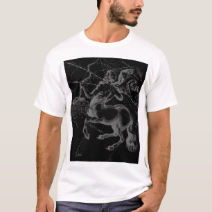 Camiseta Mapa da Constelação de Sagitário por Hevelius em P