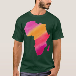 Camiseta Mapa da cor da água na África