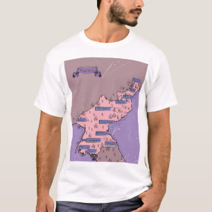 Camiseta Mapa da Coreia do Norte