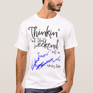 Camiseta Mapa da Costa Azul Preto do Lago Norris Tennessee
