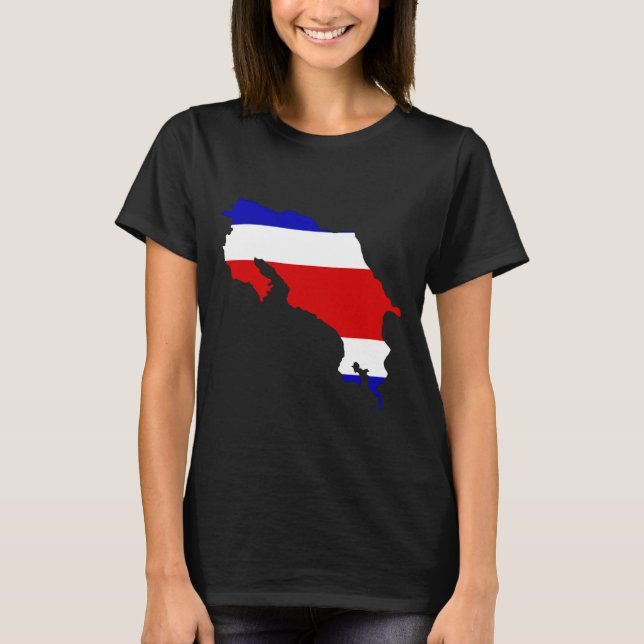 Camiseta Mapa da Costa Rica Costa Rica Orgulhosa (Frente)