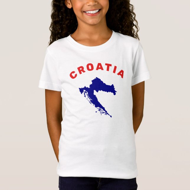 Camiseta Mapa da Croácia (Frente)