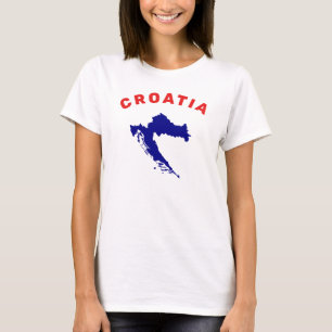 Camiseta Mapa da Croácia