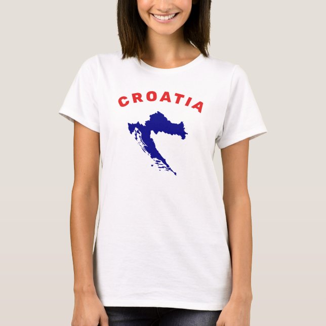 Camiseta Mapa da Croácia (Frente)