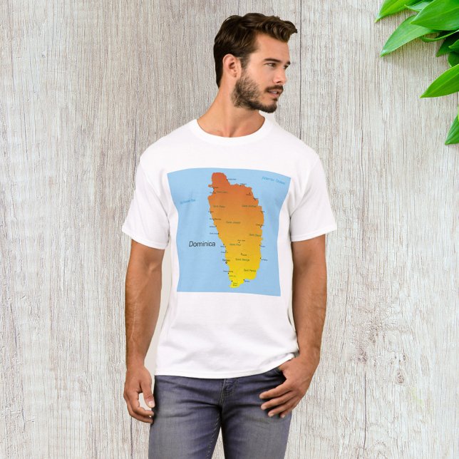 Camiseta Mapa Da Domínica (Criador carregado)