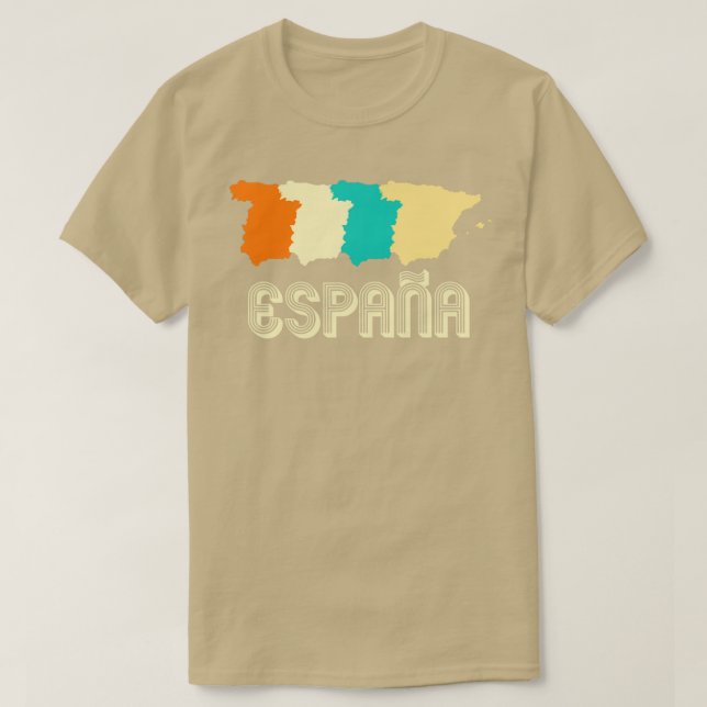 Camiseta Mapa da Espanha Retroativa (Frente do Design)
