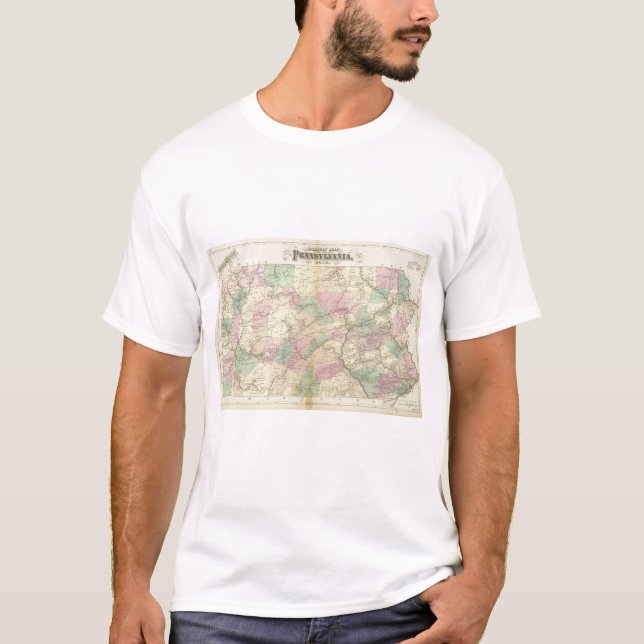 Camiseta Mapa da estrada de ferro de Penn (Frente)