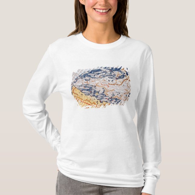 Camiseta Mapa da Europa Central, 1486 (Frente)