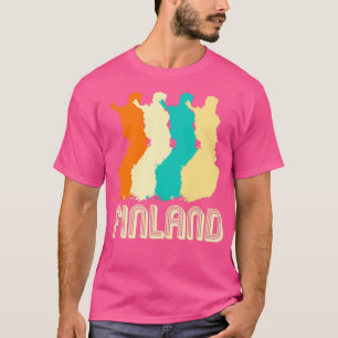 Camiseta Mapa da Finlândia Retroativa