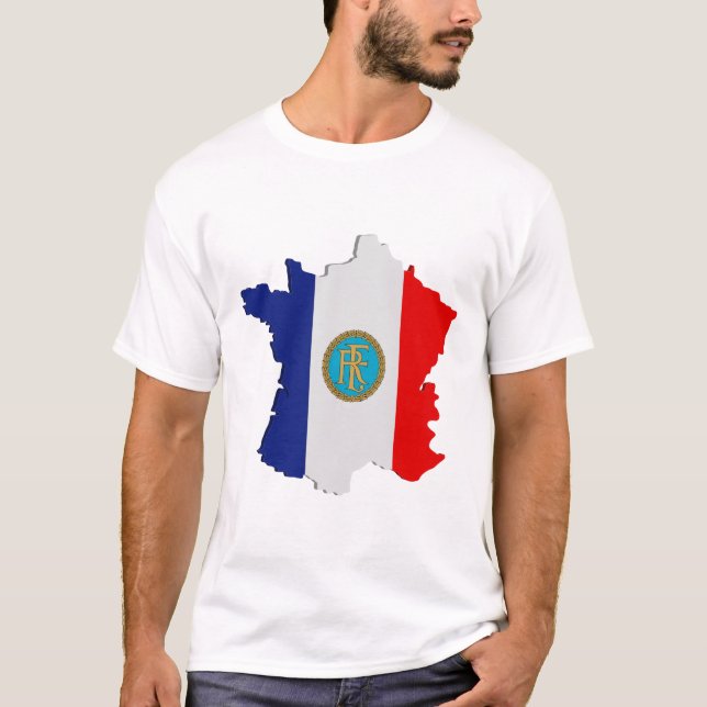 Camiseta Mapa da França (Frente)