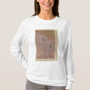 Camiseta Mapa da geologia, peça nacional de Yellowstone,