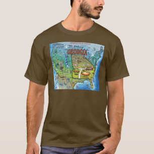 Camiseta Mapa da Geórgia EUA