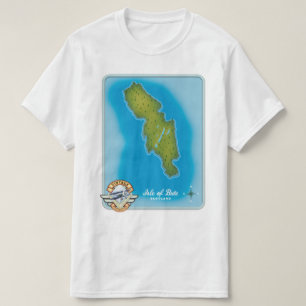 Camiseta Mapa da ilha de Bute