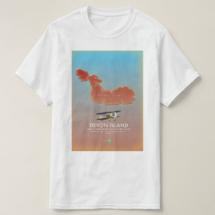 Camiseta Mapa da ilha de Devon, Canadá
