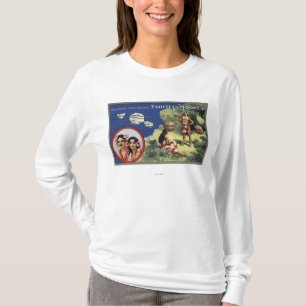 Camiseta Mapa da ilha e da ilha de Moorea