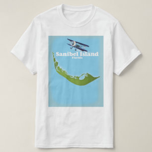 Camiseta Mapa da Ilha Sanibel Flórida