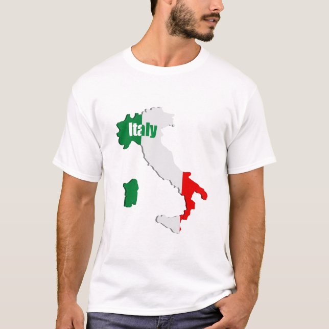 Camiseta Mapa da Itália (Frente)