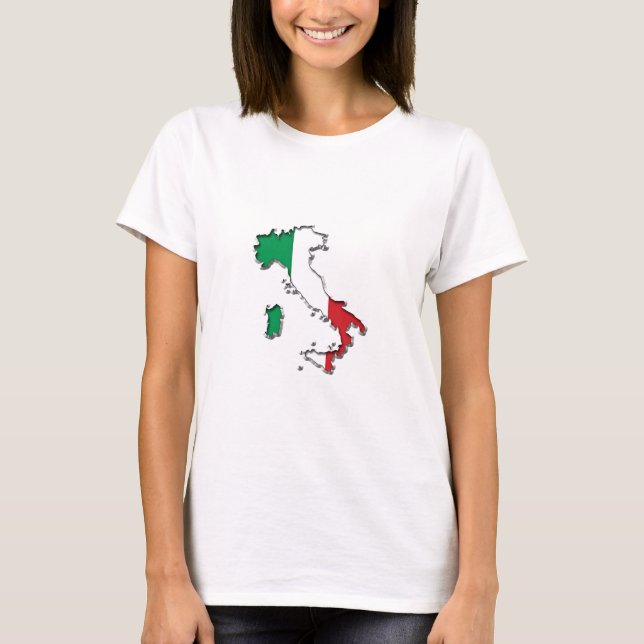 Camiseta Mapa da Itália (Frente)