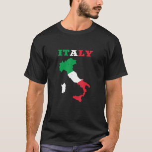 Camiseta Mapa da Itália Bandeira Italia Orgulho do País de