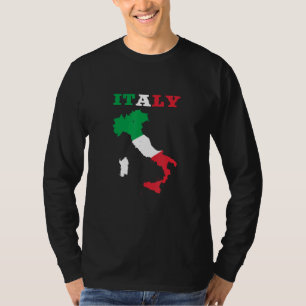 Camiseta Mapa da Itália Bandeira Italia Orgulho do País de