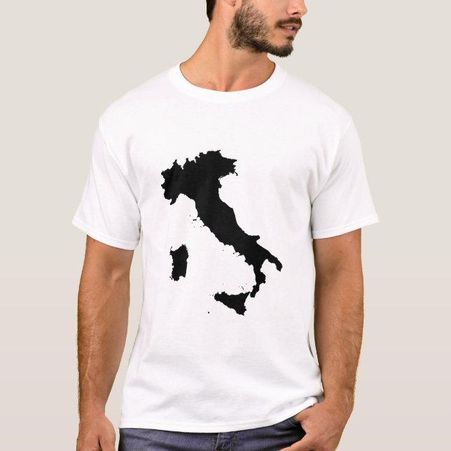 Camiseta Mapa da Itália em Forma (Frente)