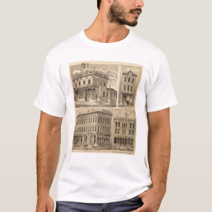 Camiseta Mapa da litografia de St Paul, Minneapolis,