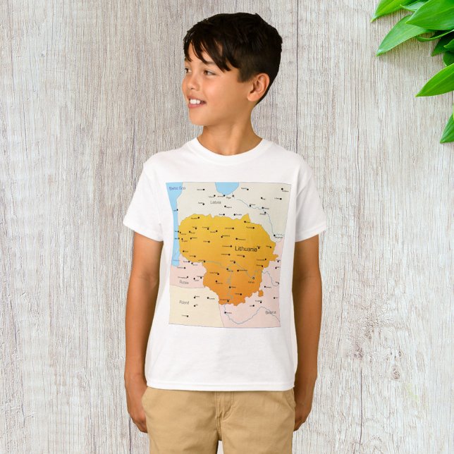 Camiseta Mapa Da Lituânia (Criador carregado)