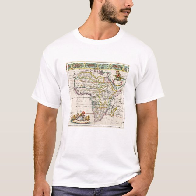 Camiseta Mapa da nova África de África | (Frente)