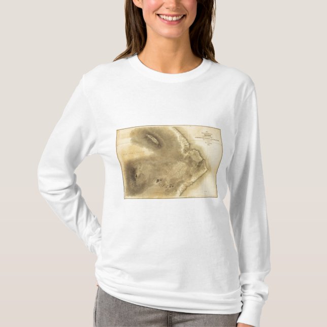 Camiseta Mapa da parte da ilha de Havaí (Frente)