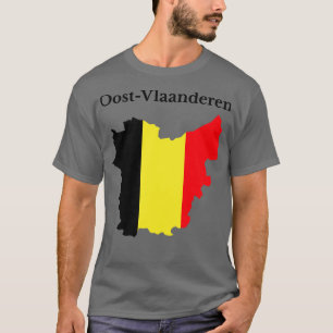 Camiseta Mapa da Província da Flandres Oriental na Bélgica