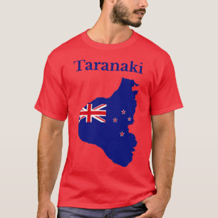 Camiseta Mapa da região de Taranaki Nova Zelândia