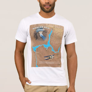 Camiseta Mapa da Represa Hoover Nevada
