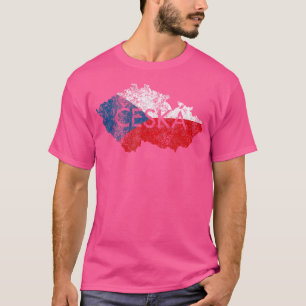 Camiseta Mapa Da República Tcheca E Bandeira Souvenir - Sof