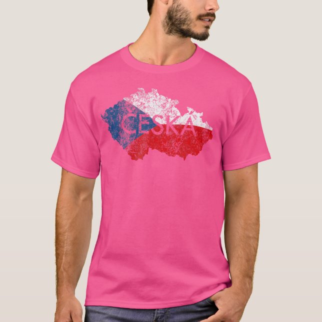 Camiseta Mapa Da República Tcheca E Bandeira Souvenir - Sof (Frente)