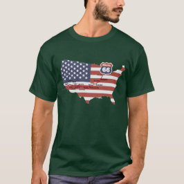 Camiseta Mapa da Rota 66