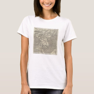 Camiseta Mapa da rota propor a China de Burma