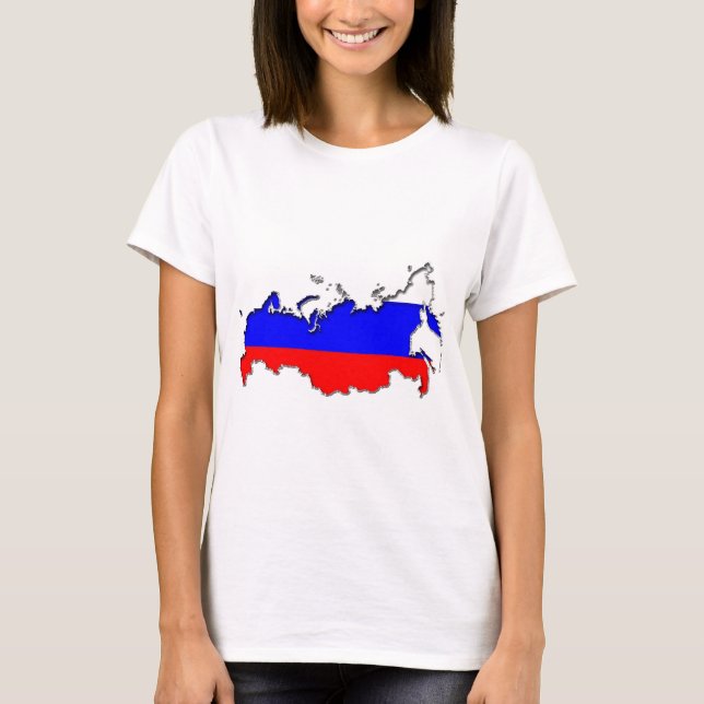 Camiseta Mapa da Rússia (Frente)
