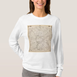 Camiseta Mapa da seção de T1617S R2829E Tulare County