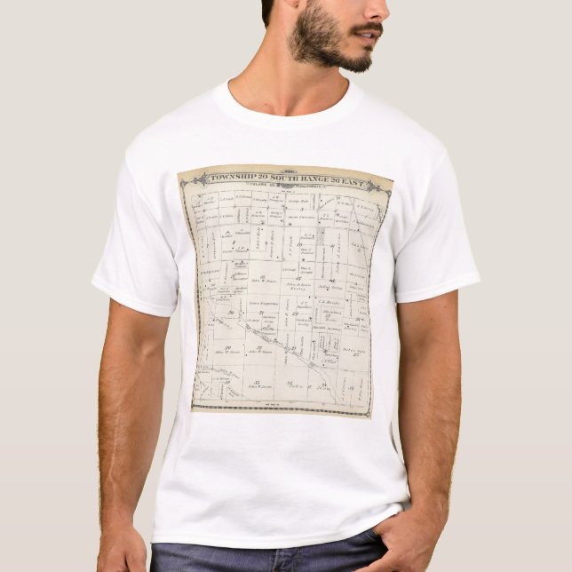 Camiseta Mapa da seção de T20S R26E Tulare County (Frente)