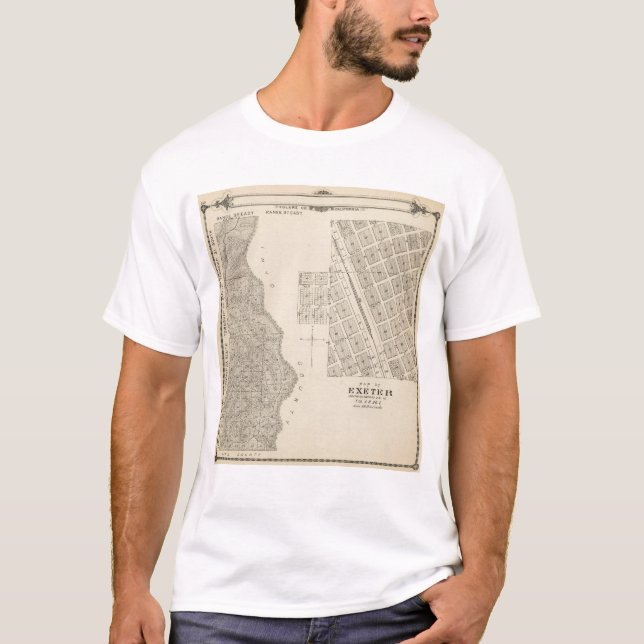 Camiseta Mapa da seção de T2124S R3637E Tulare County (Frente)