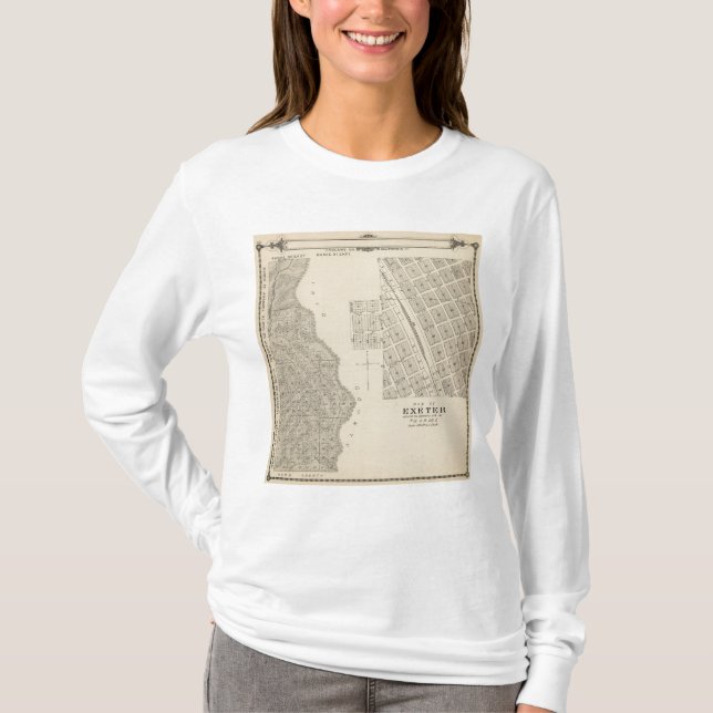 Camiseta Mapa da seção de T2124S R3637E Tulare County (Frente)