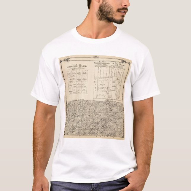 Camiseta Mapa da seção de T24S R3031E Tulare County (Frente)