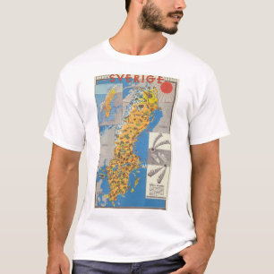 Camiseta Mapa da Suécia