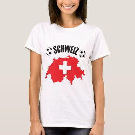 Camiseta Mapa da Suiça do Futebol Schweiz