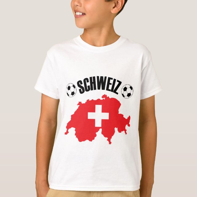 Camiseta Mapa da Suiça do Futebol Schweiz (Frente)