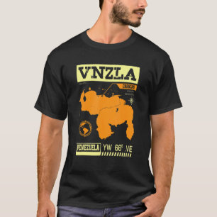 Camiseta Mapa da Venezuela mostrando a laranja da cidade de